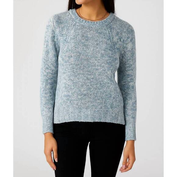 NEW ELIE TAHARI cotton sweater in blue
